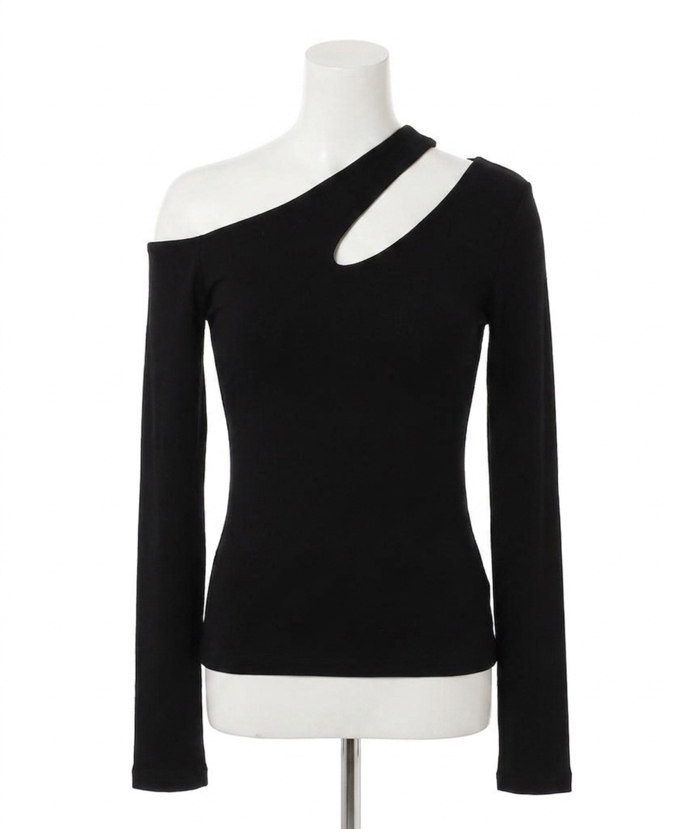 NEW VELVET BY GRAHAM & SPENCER rosalina cut out top in black